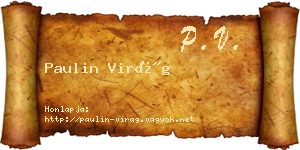 Paulin Virág névjegykártya